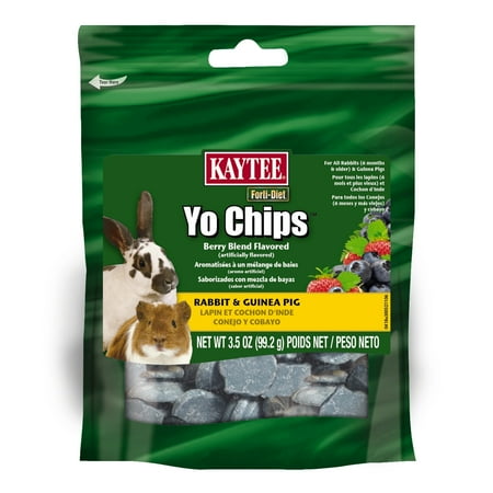 Forti-Diet Yo Chips Rabbit & Guinea Pig Berry Blend Flavored Pet Food, 3.5 oz. (Pack of 2)