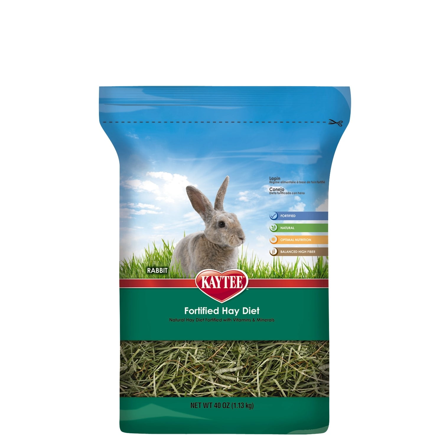 Kaytee Fortified Hay Diet Rabbit Food, 2.5 Lb