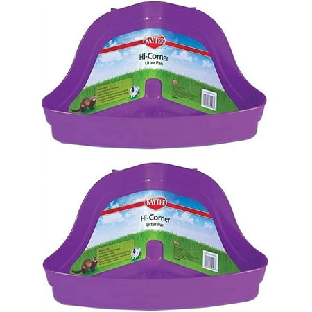 Kaytee Hi-Corner Litter Pan Plastic Tray for Small Animal Waste