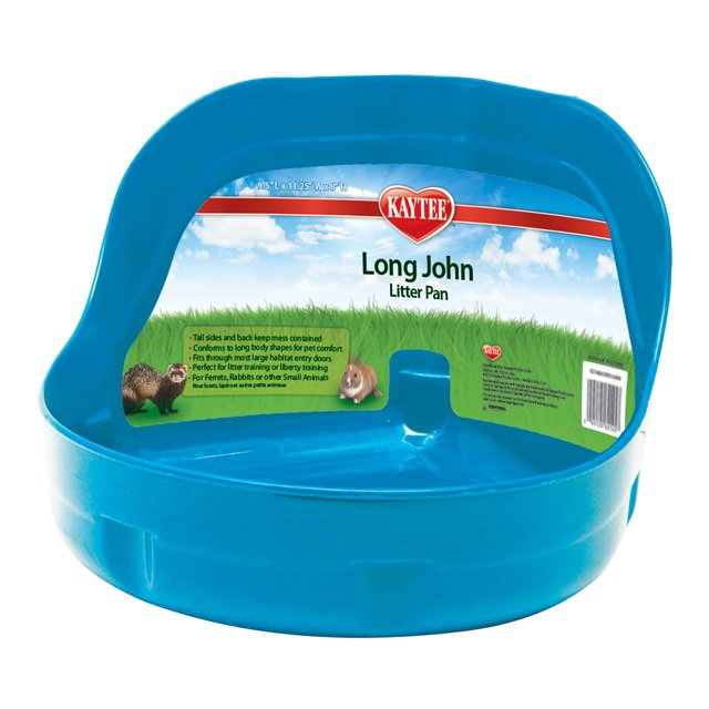 Kaytee Long John Litter Pan For Ferret and Rabbit Habitats (assorted