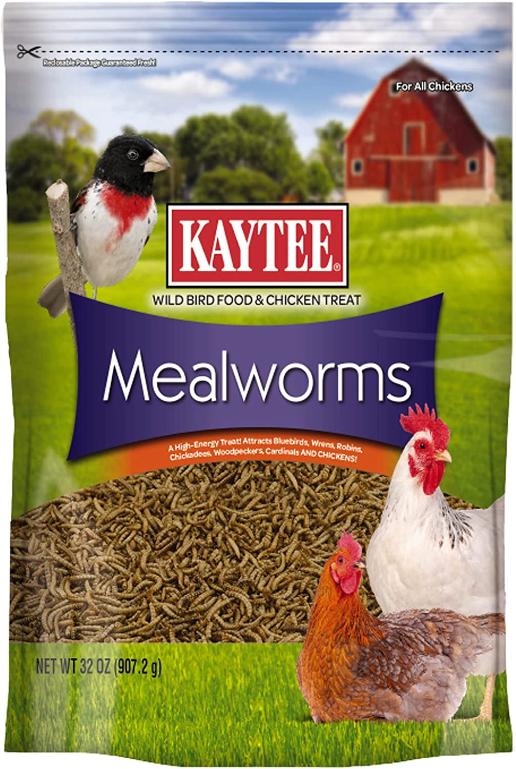 Kaytee Mealworms Bird Food - 2 LB