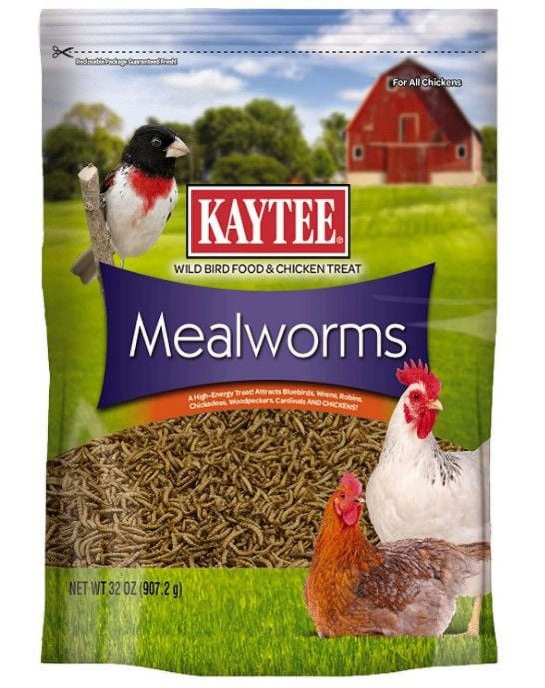 Kaytee Mealworms Bird Food [Bird, Wildbird Foods] 32 oz