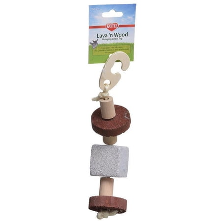 Kaytee Natural Lava 'N Wood Hanging Chew Toy Trims Teeth for Chinchillas Rabbits