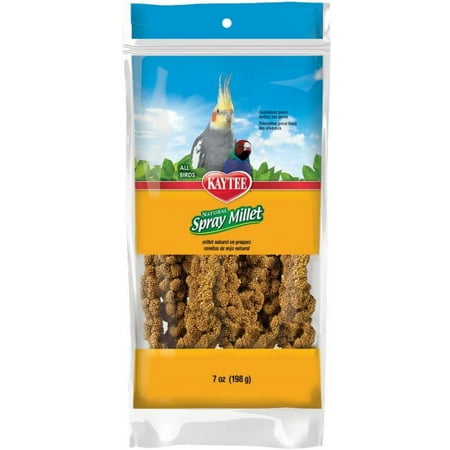 Kaytee Natural Spray Millet for Birds Bird, Treats Packaged 7 oz