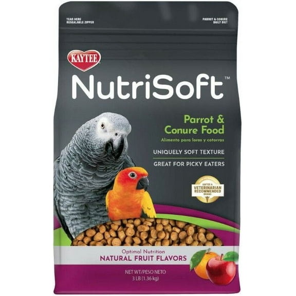 Kaytee NutriSoft Conure and Parrot Food [Bird, Food] 3 lb
