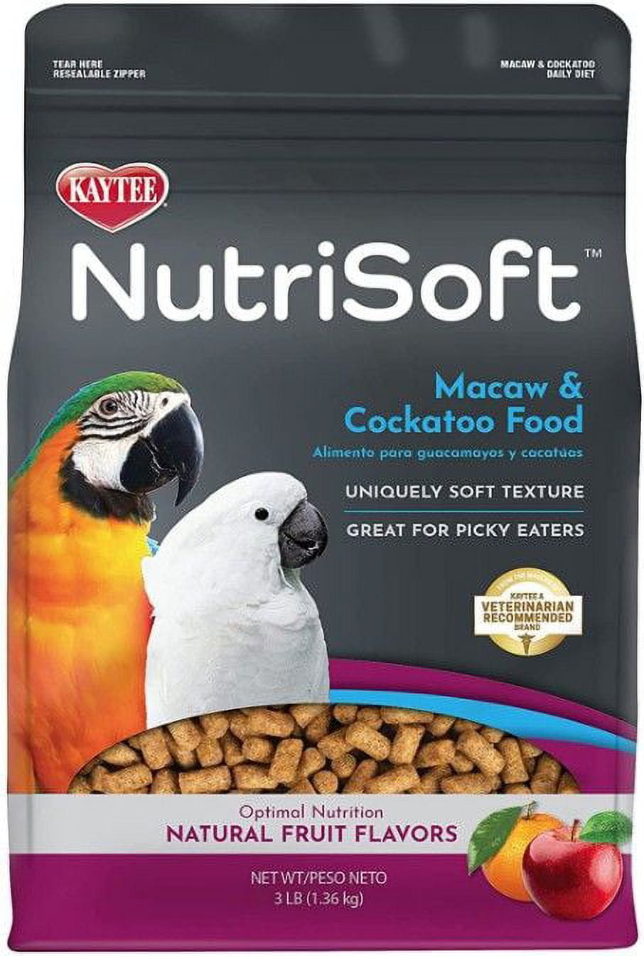 Kaytee NutriSoft Macaw and Cockatoo Food [Bird, Food] 3 lb