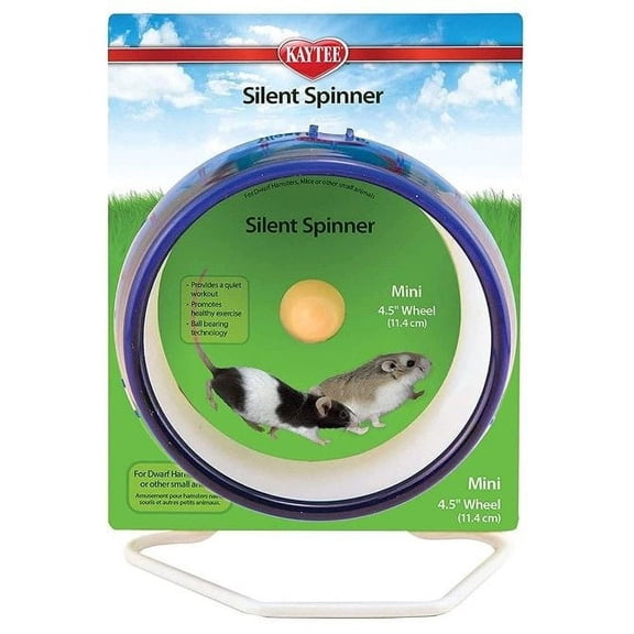 Kaytee Silent Spinner Wheel [Small Pet, Toys & Play Products] Mini (4.5" Diameter)