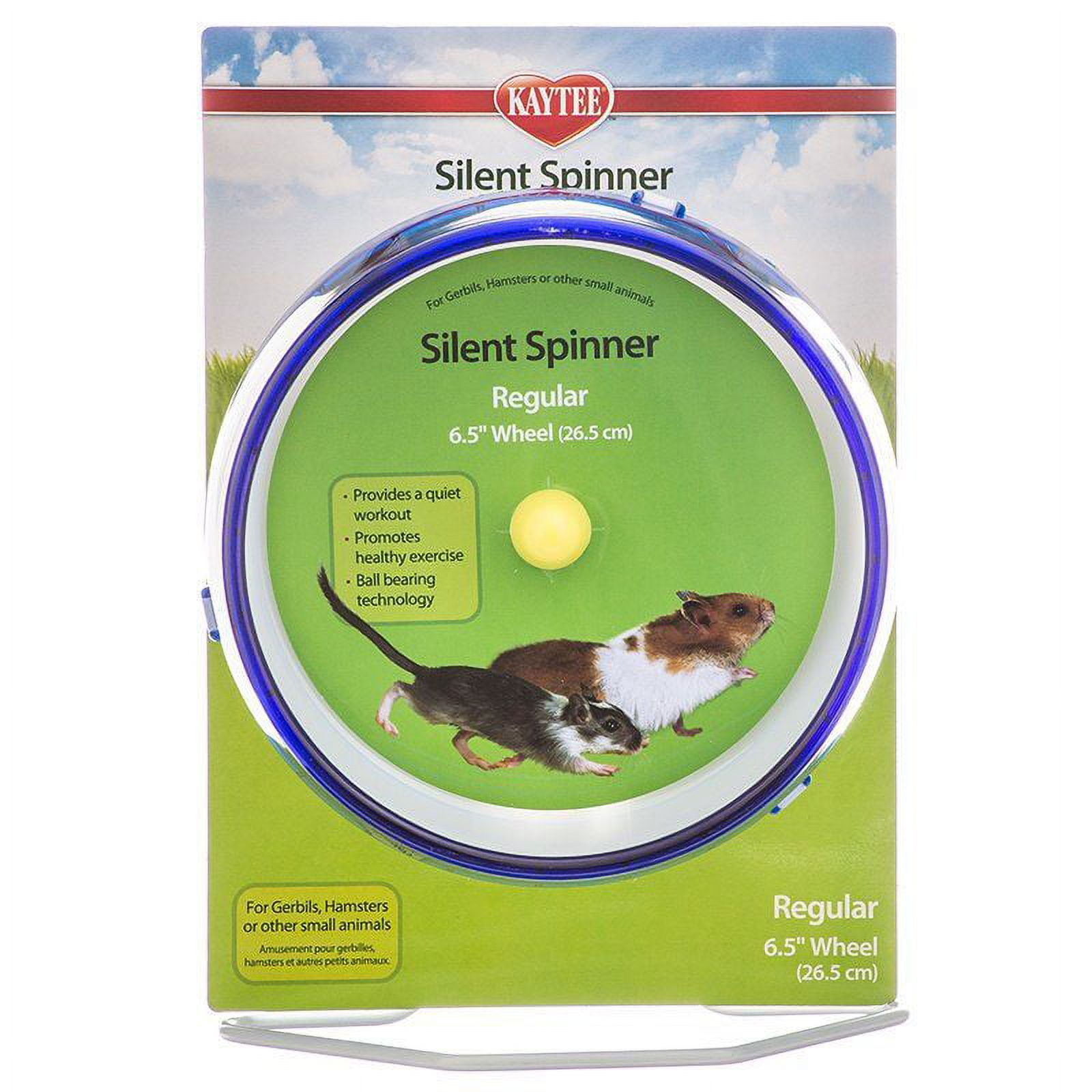 Kaytee Silent Spinner Wheel [Small Pet, Toys & Play Products] Regular (6.5" Diameter)