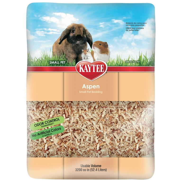 Kaytee Small Animal Hardwood Aspen Bedding For Guinea Pigs Rabbits Hamsters 54.2L