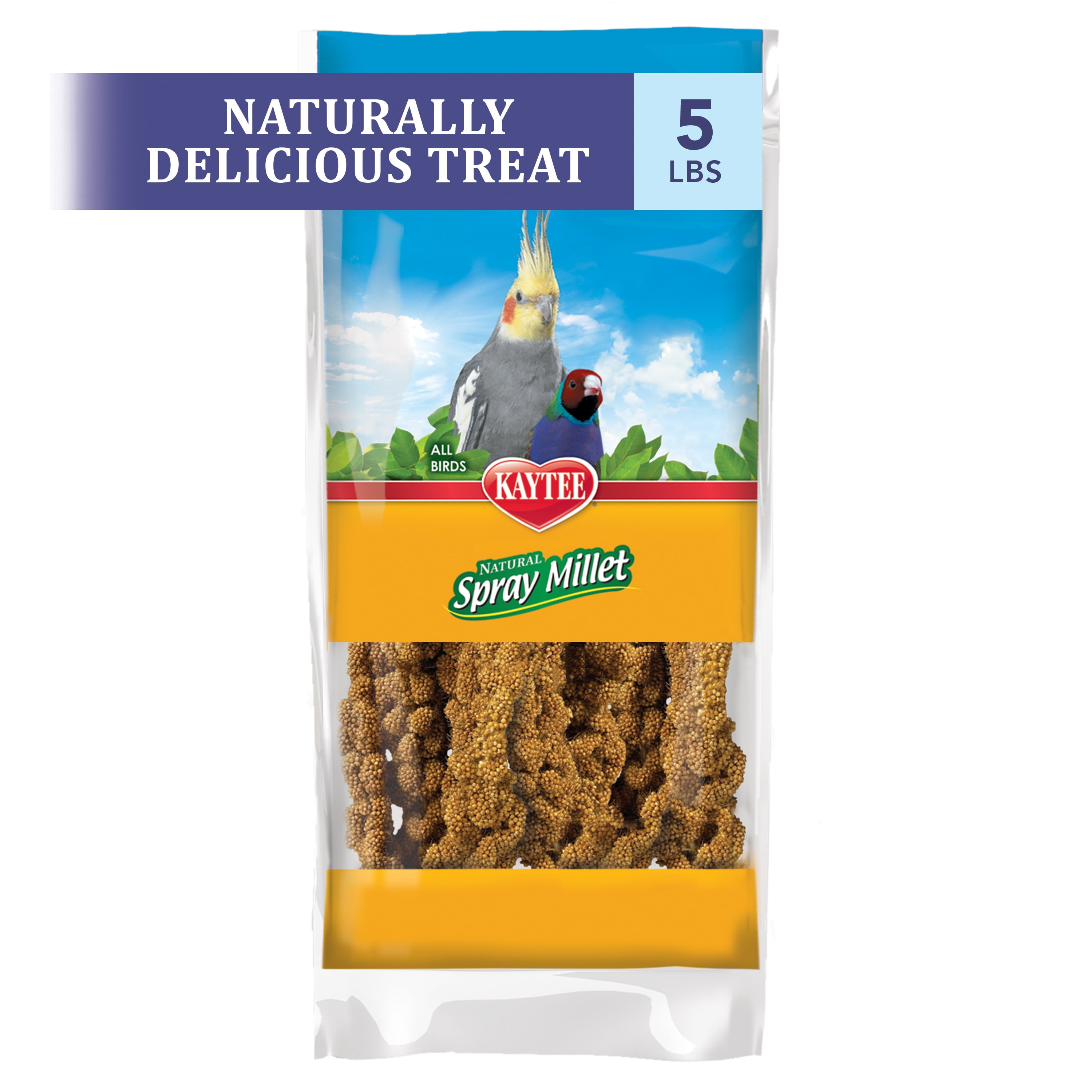 Kaytee Spray Millet Treat for Pet Birds, 5 Pound