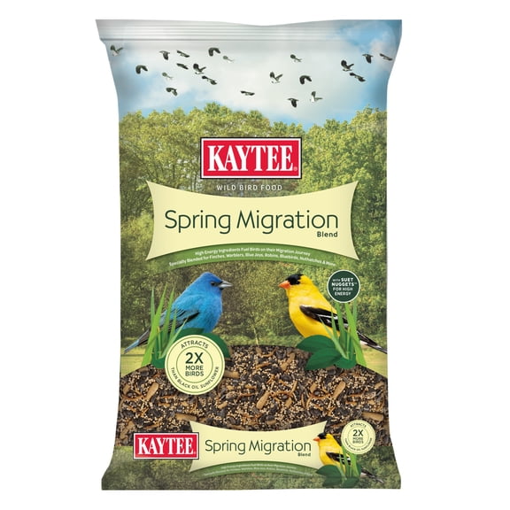 Kaytee Spring Migration Wild Bird Feed with High Energy Ingredients for Migratory Birds, 8 lbs