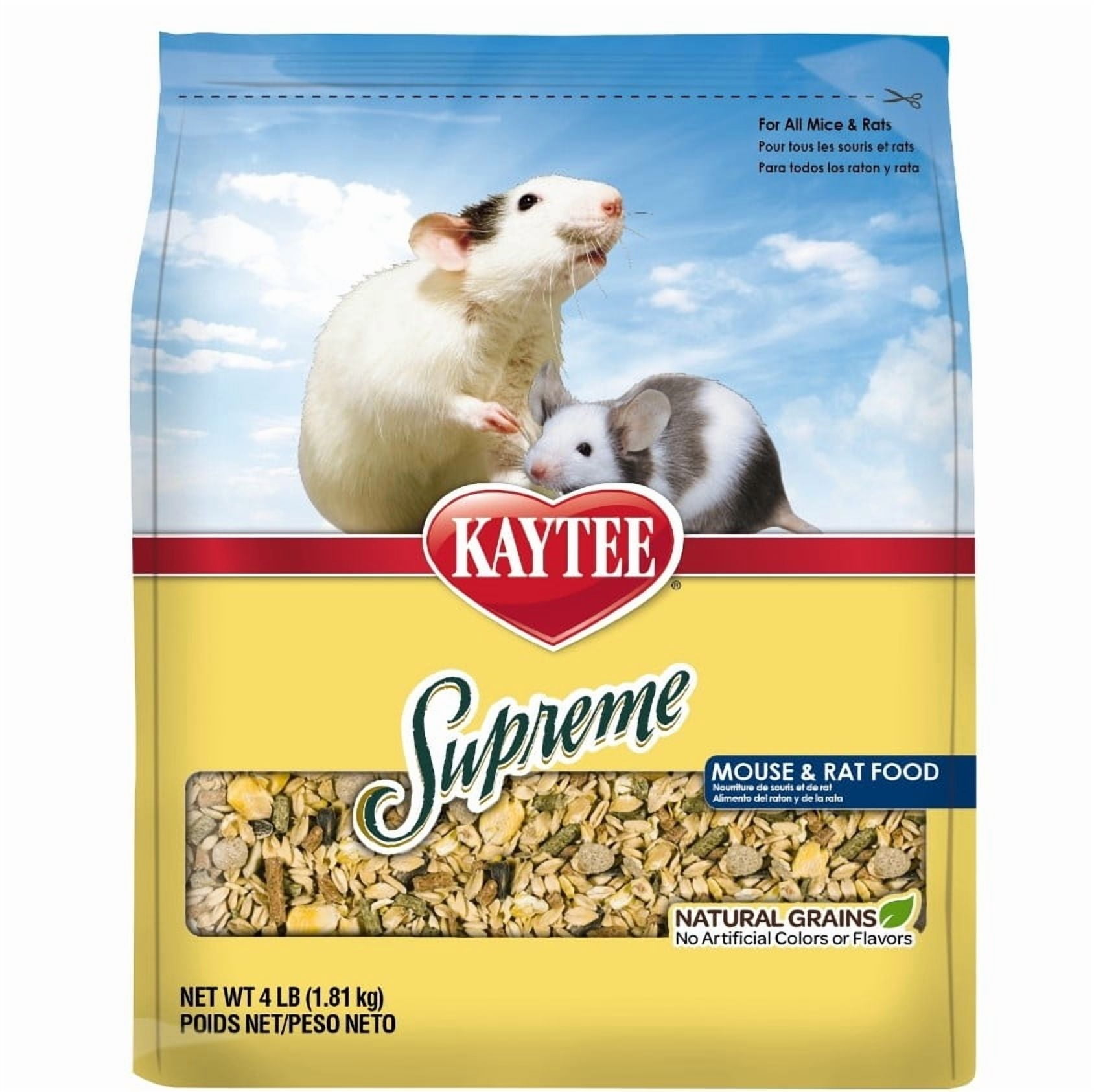 Kaytee Supreme Fortified Daily Diet Rat & Mouse Food, 4 lb.