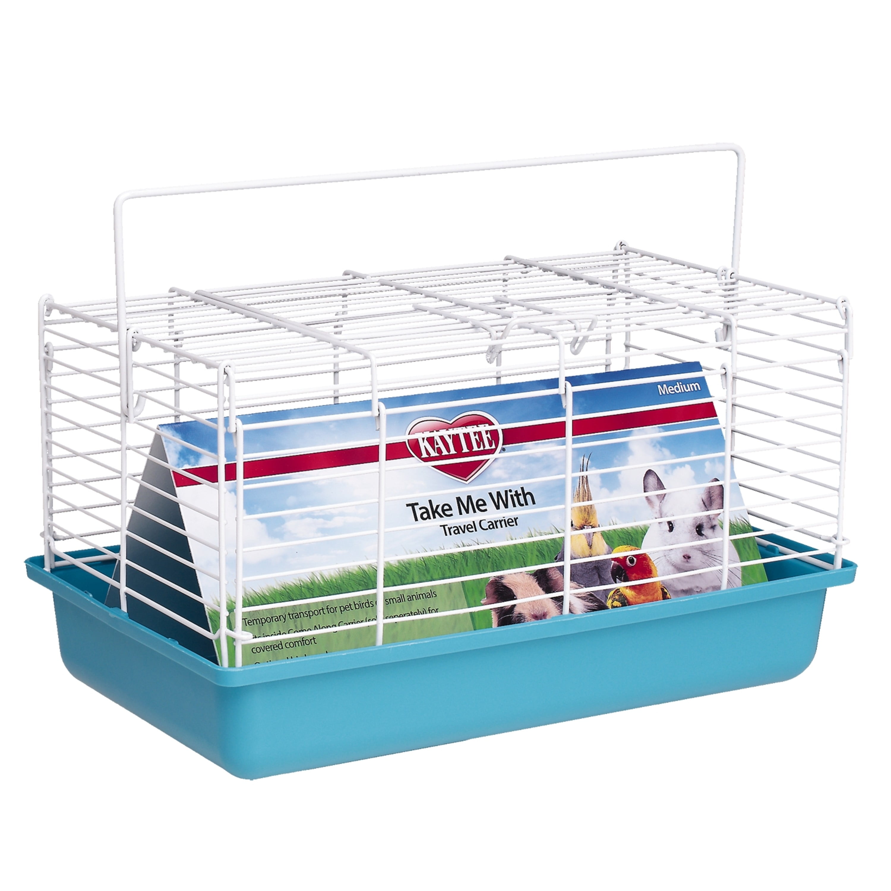 Kaytee Medium Travel Carrier for Birds Guinea Pigs Chinchillas Rats Durable Plastic Colors Vary Walmart
