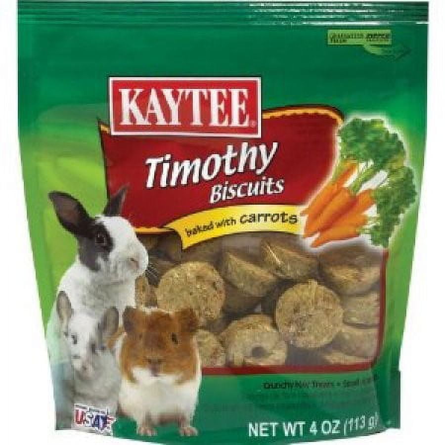 Kaytee Timothy Biscuits Baked Carrot Small Animal Food, 4 Oz