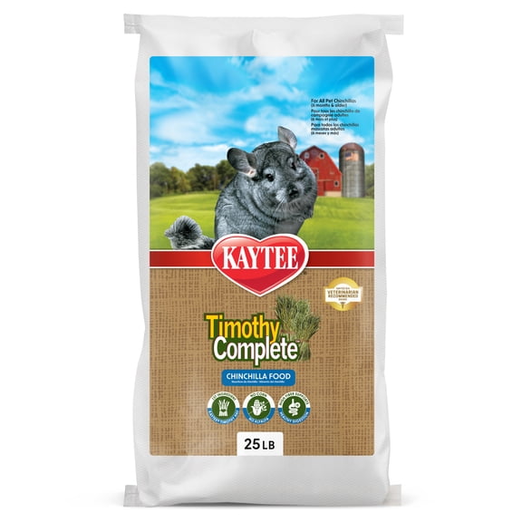 Kaytee Timothy Complete Chinchilla Food Timothy Hay 25 Pounds
