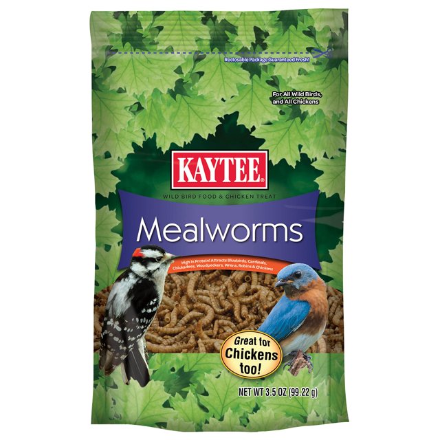 Kaytee Wild Bird Food MMF7 Mealworms For Bluebirds, Wrens, Robins, Chickadees, Woodpeckers