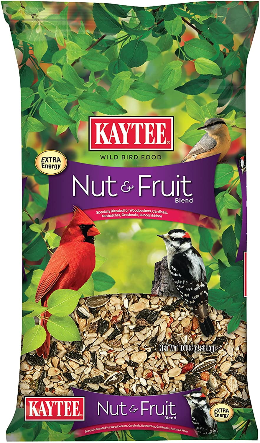 Kaytee Wild Bird Food, Nut & Fruit Blend, 10 Pounds