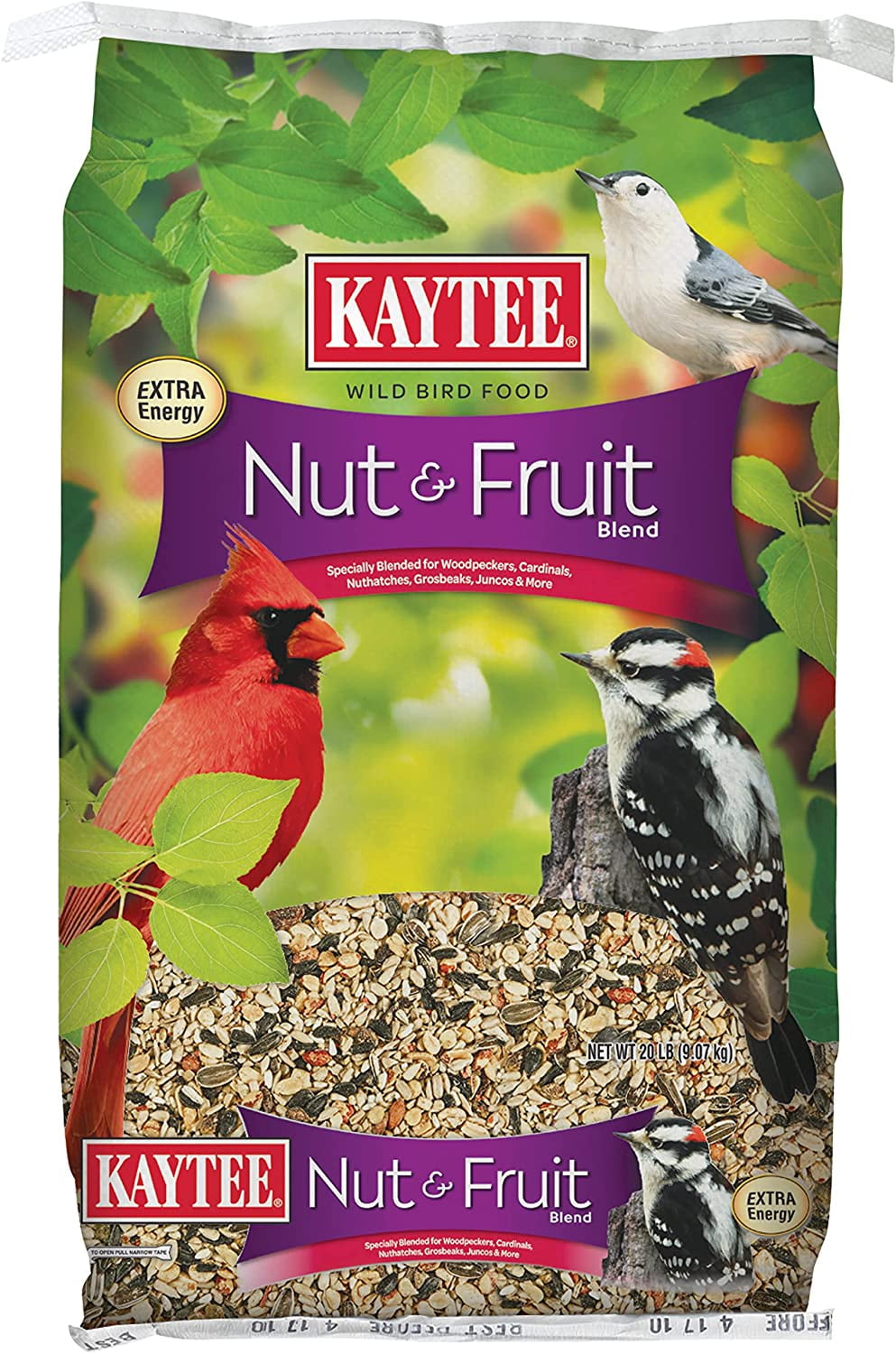 Kaytee Wild Bird Food Nut & Fruit Blend Food, 20 Pounds