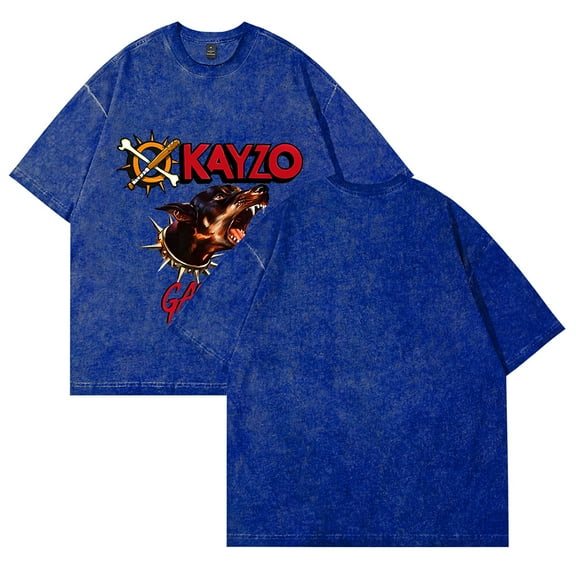 Kayzo Merch Vintage Wash Tee Cosplay Women Men Fashion Short Sleeve Cotton T-Shirts Style1