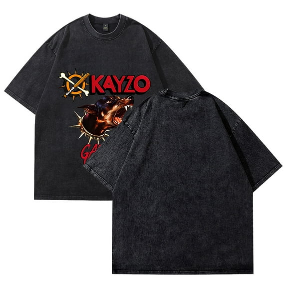 Kayzo Merch Vintage Wash Tee Cosplay Women Men Fashion Short Sleeve Cotton T-Shirts Style1