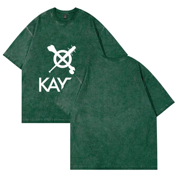 Kayzo Merch Vintage Wash Tee Cosplay Women Men Fashion Short Sleeve Cotton T-Shirts Style3