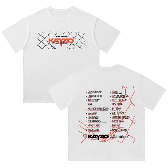 Kayzo NEW BREED Album Merch Cotton T Shirt Fashion Casual Short Sleeved Streetwear Unisex Top Tee Style2