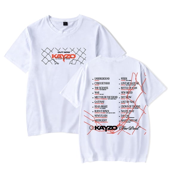 Kayzo NEW BREED Album Merch T-Shirt Summer Women/Men Unisex Short Sleeve Tshirt Hiphop Fashion Streetwear Style2