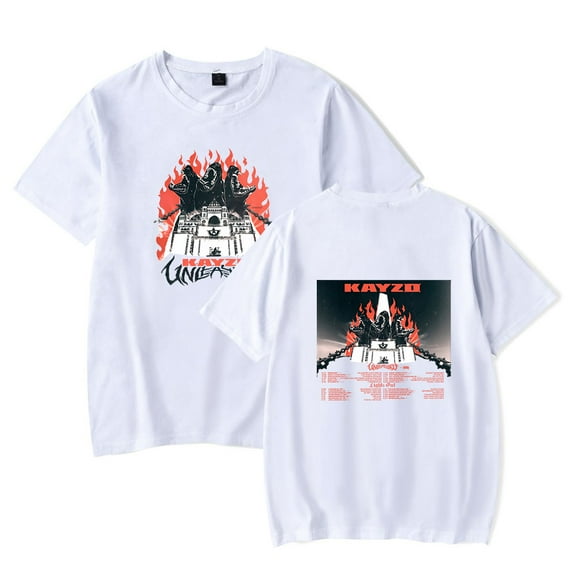 Kayzo UNLEASHED Tour Merch T-Shirt Summer Women/Men Unisex Short Sleeve Tshirt Hiphop Fashion Streetwear