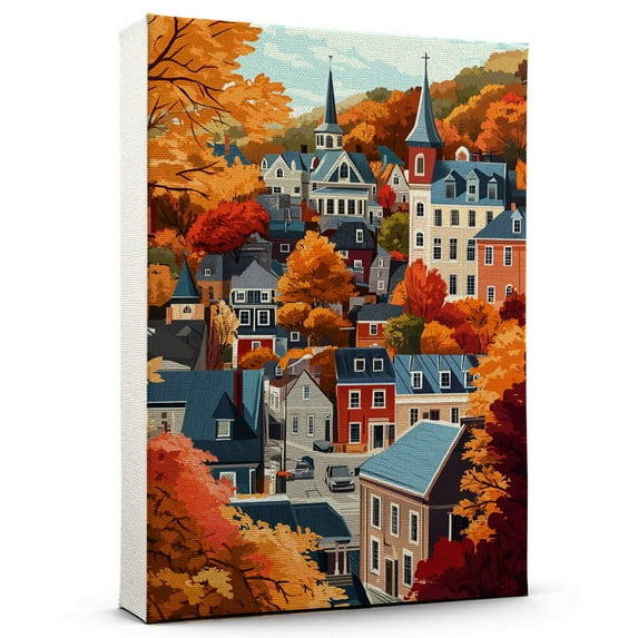 Kazabazua Canvass Vintage, Quebec Travel Prints Wall Art, Kazabazua Travel Canvas, Quebec Travel Colorful Canvas - 100AZ677