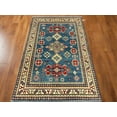 thumbnail image 1 of Kazak Light Blue 5X8 Handmade Wool Rug # 13651, 1 of 10