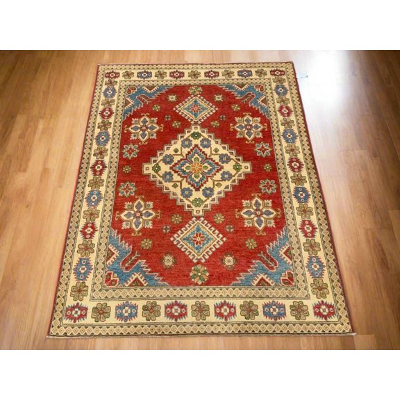 Kazak 5X7 Tribal Handmade Wool Rug # 10005