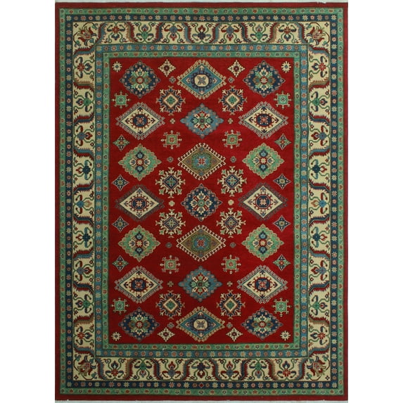 Kazak Sadaf Red/Ivory Rug, 8'11" x 11'11"