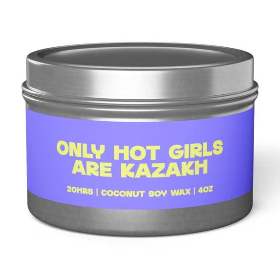 Kazakh Kazakhstan Tin Candle Gifts Funny Home Office Decor