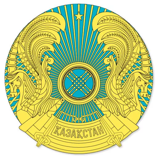 Kazakhstan Sticker - Coat Of Arms Flag Eagle Design, Customizable Car Decal Gift Idea