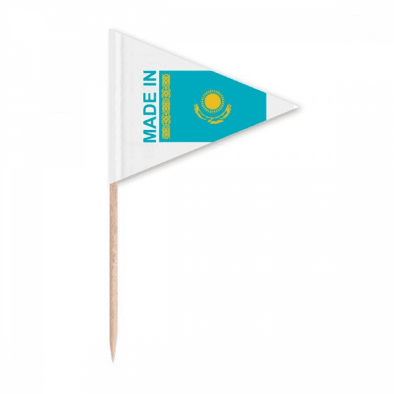 Kazakhstan Country Love Toothpick Triangle Cupcake Toppers Flag