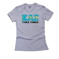 thumbnail image 1 of Kazakhstan Table Tennis - Olympic Games - Rio - Flag Women's Cotton Grey T-Shirt, 1 of 2