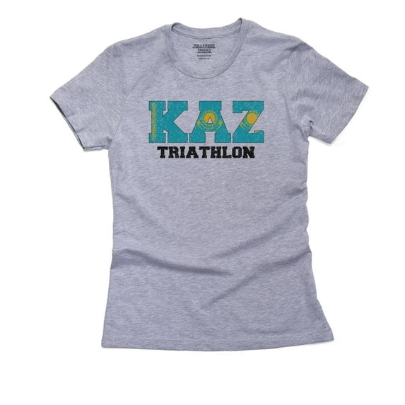 Kazakhstan Triathlon - Olympic Games - Rio - Flag Women's Cotton Grey T-Shirt