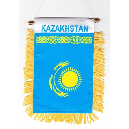 Kazakhstan Window Hanging Flag