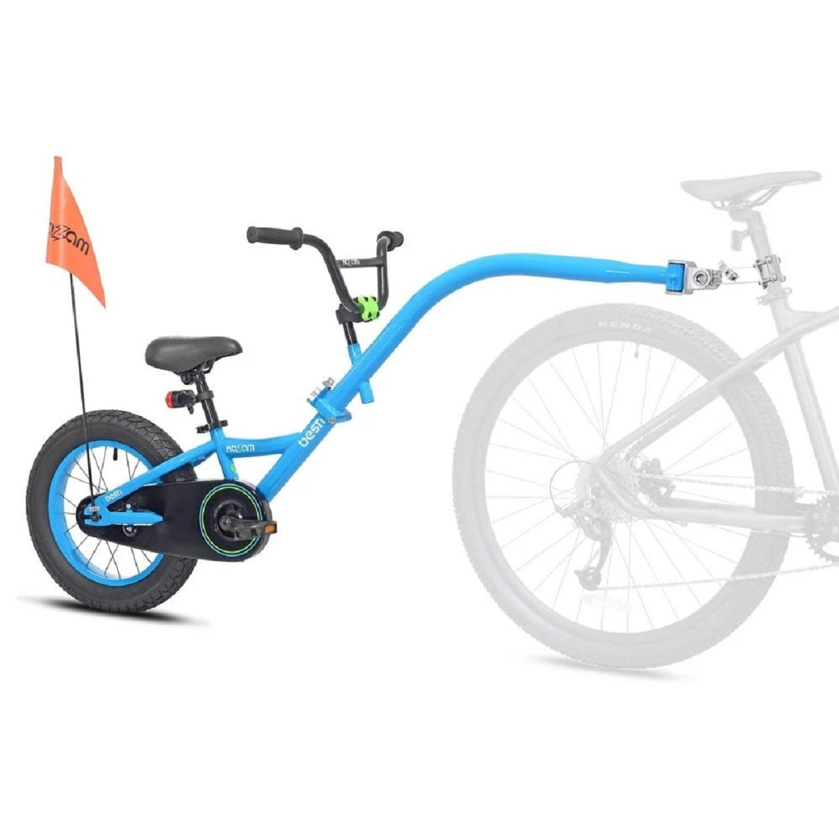 Kazam Besti Bike Link Trailer Folding Frame LED Safety Light Blue
