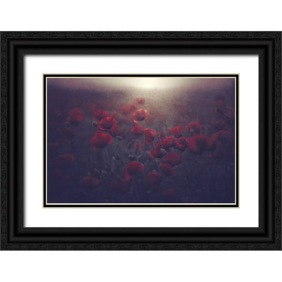 Kazamil, Farid 14x11 Black Ornate Wood Framed with Double Matting Museum Art Print Titled - Flowers for Womens Day