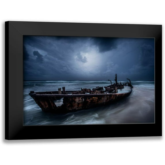 Kazamil, Farid 24x17 Black Modern Framed Museum Art Print Titled - The Old Ship