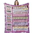 thumbnail image 1 of Kazdan Grandma Gifts Blanket, Gifts for Grandma, Best Grandma Gifts, Great Grandma Birthday Gifts, Grandmother Gift, New Grandma Gifts, Gifts for Grandma from Granddaughter Throw Blanket 60"x50", 1 of 6