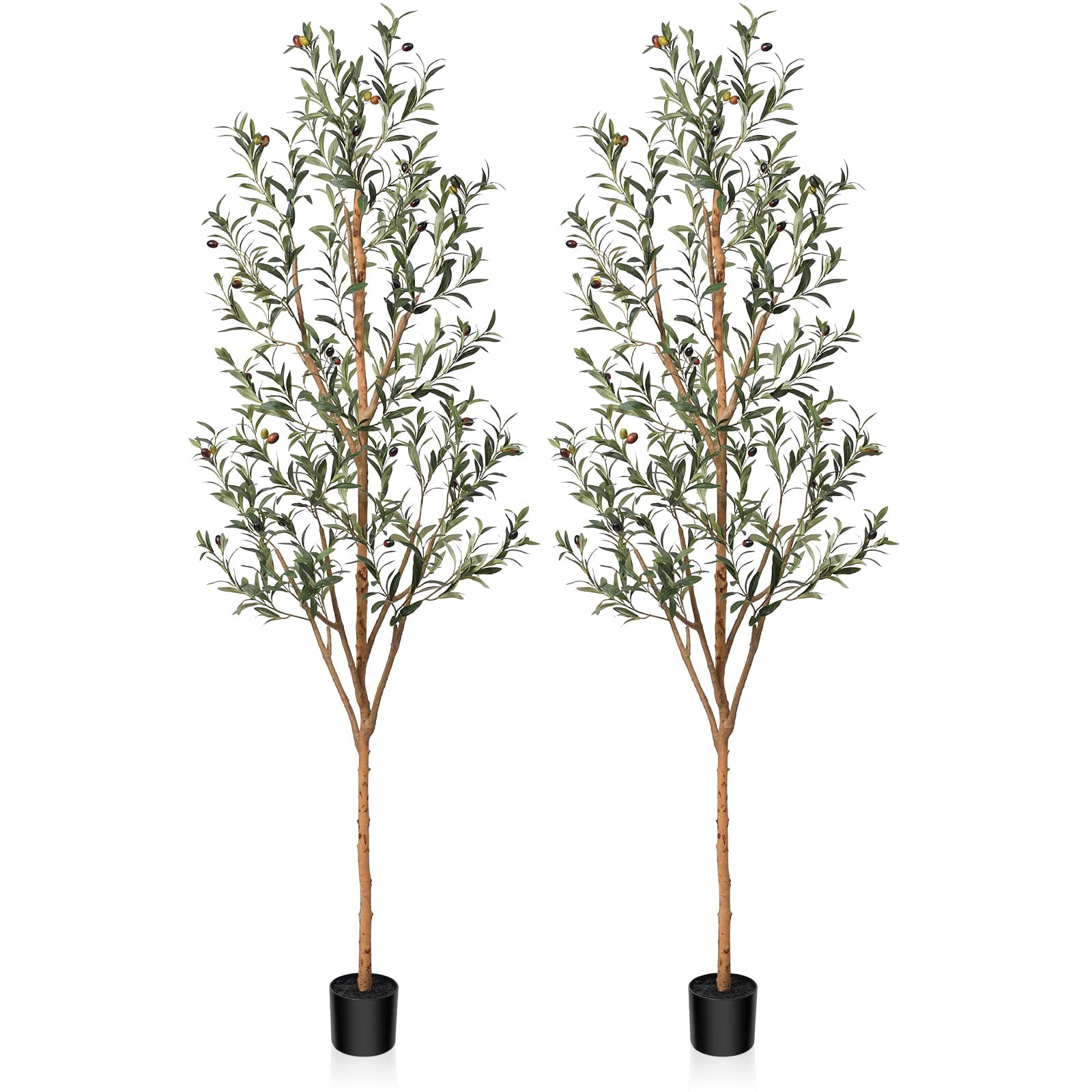 Kazeila Artificial Olive Tree 7FT Tall Faux Silk Plant for Home Office ...
