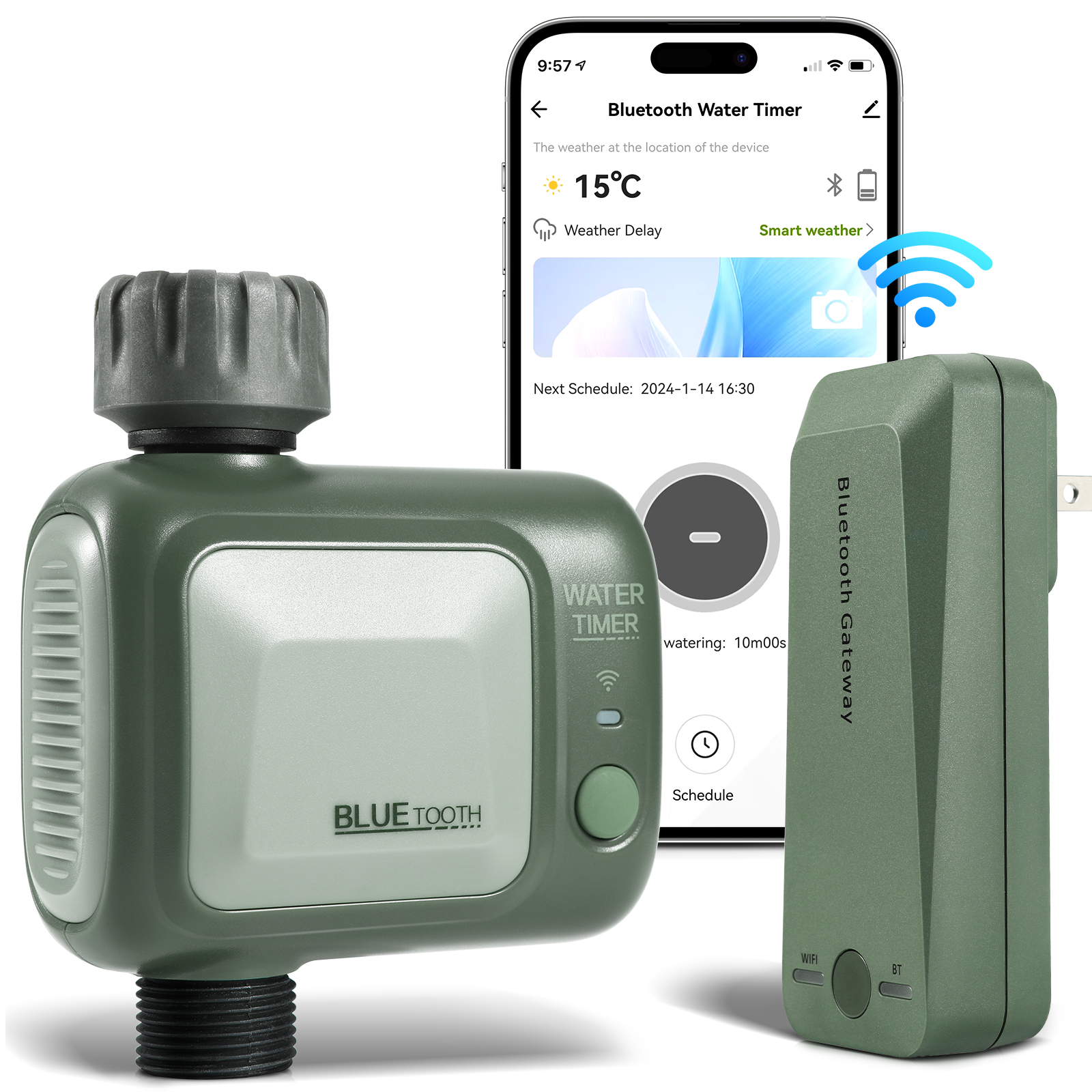 Smart Sprinkler Timer Bluetooth Water Timer for Garden Lawns Pool, 20