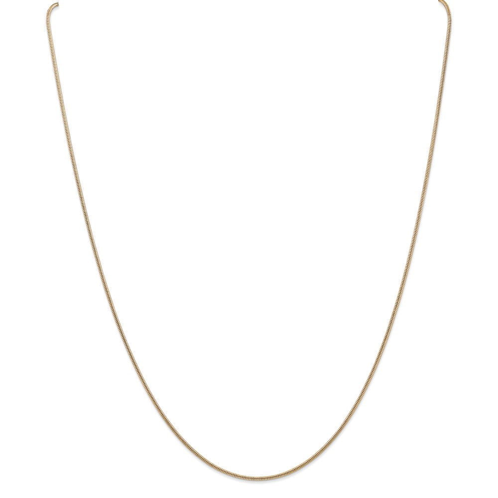 Kazi Luxury 14K 16 inch 1.4mm Round Snake Lobster Clasp Chain - Walmart.com