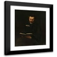 thumbnail image 1 of Kazimierz Alchimowicz 12x14 Black Modern Framed Museum Art Print Titled - Portrait of Władysław Ciesielski (1845-1901), Painter (1876), 1 of 5
