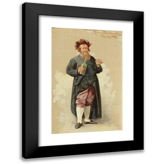 Kazimierz Bienkowski 17x24 Black Modern Framed Museum Art Print Titled - A Good Drop (1899)