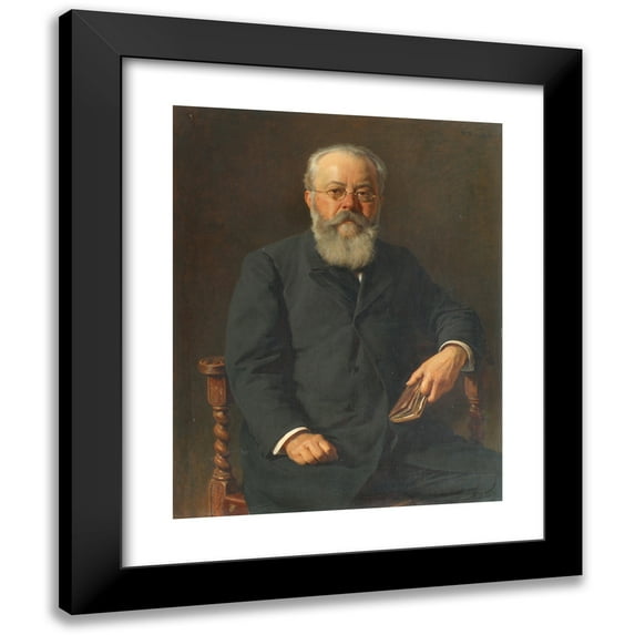 Kazimierz Pochwalski 20x24 Black Modern Framed Museum Art Print Titled - Dr. Wilhelm Ritter Von Hartel (1906)