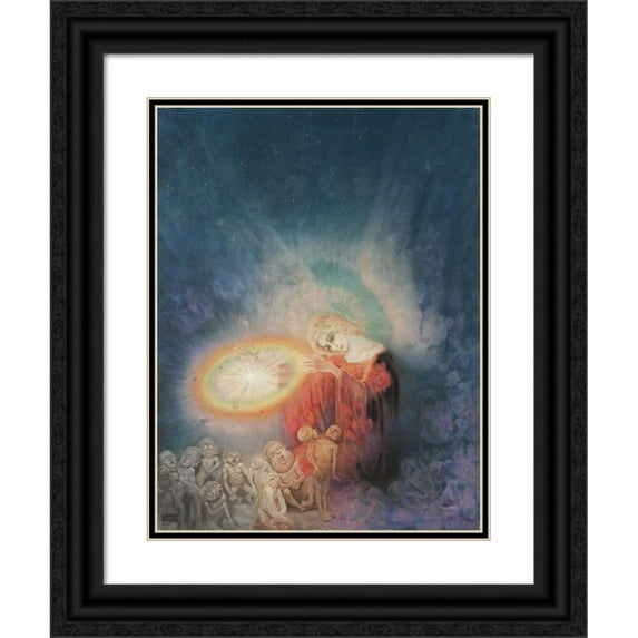 Kazimierz Stabrowski 19x24 Black Ornate Framed Double Matted Museum Art Print Titled: Console of Monsters (1920)