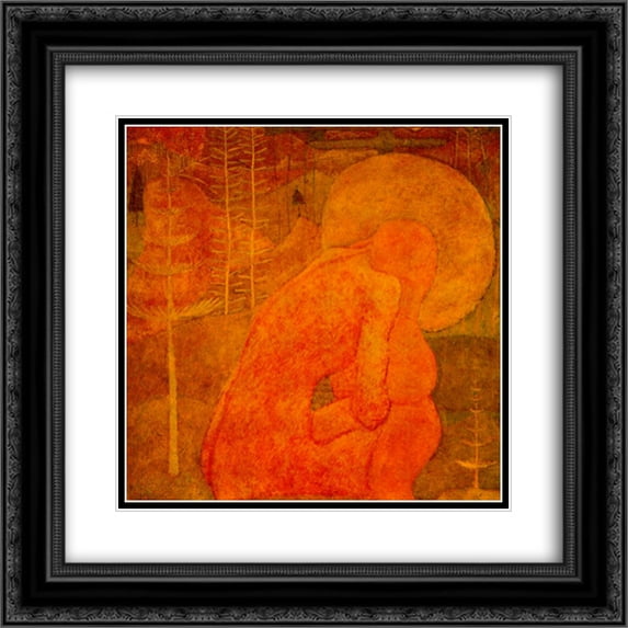 Kazimir Malevich 2x Matted 20x20 Black Ornate Framed Art Print 'Prayer '